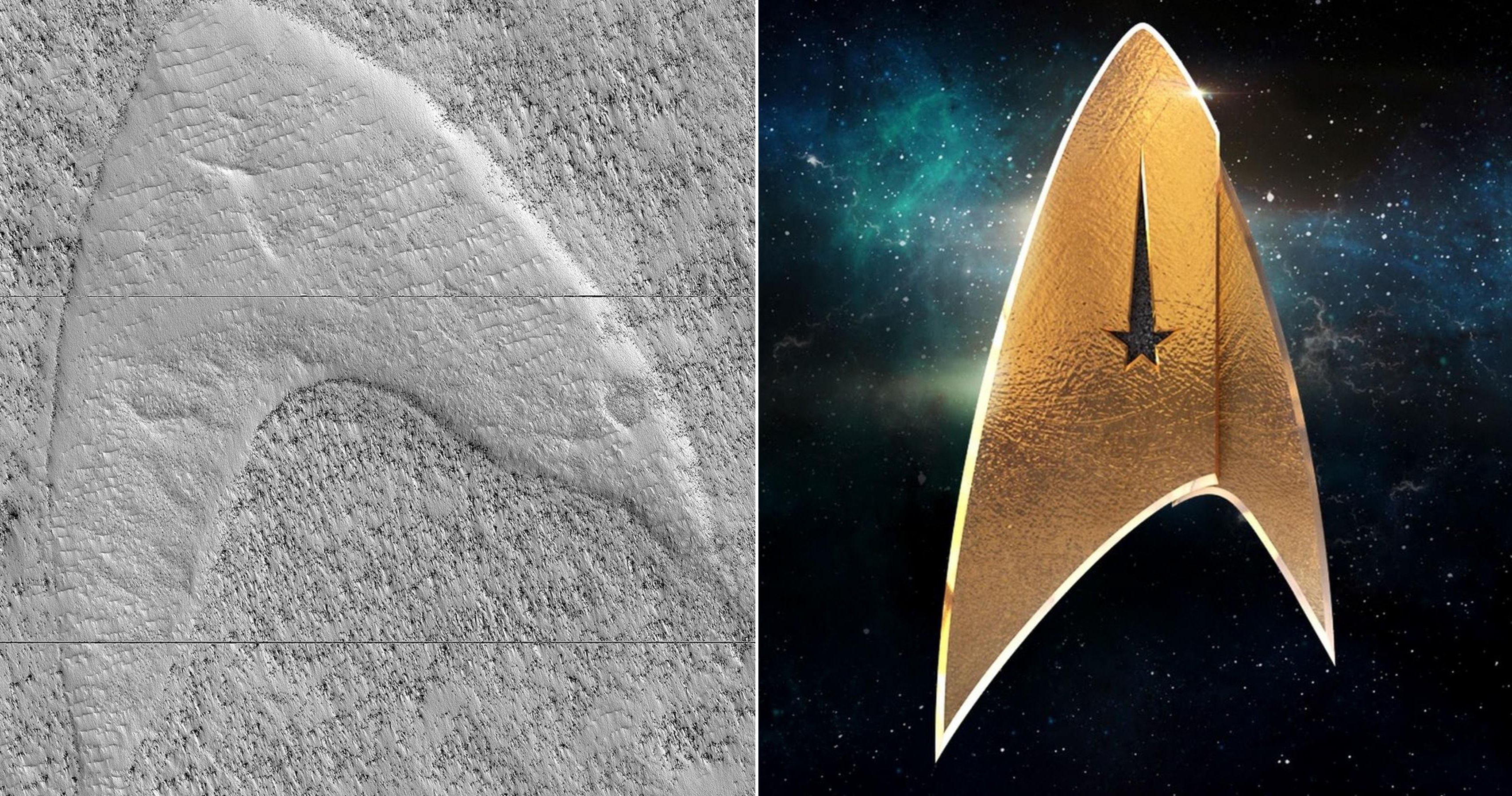 Star Trek Insignia Appears on Mars