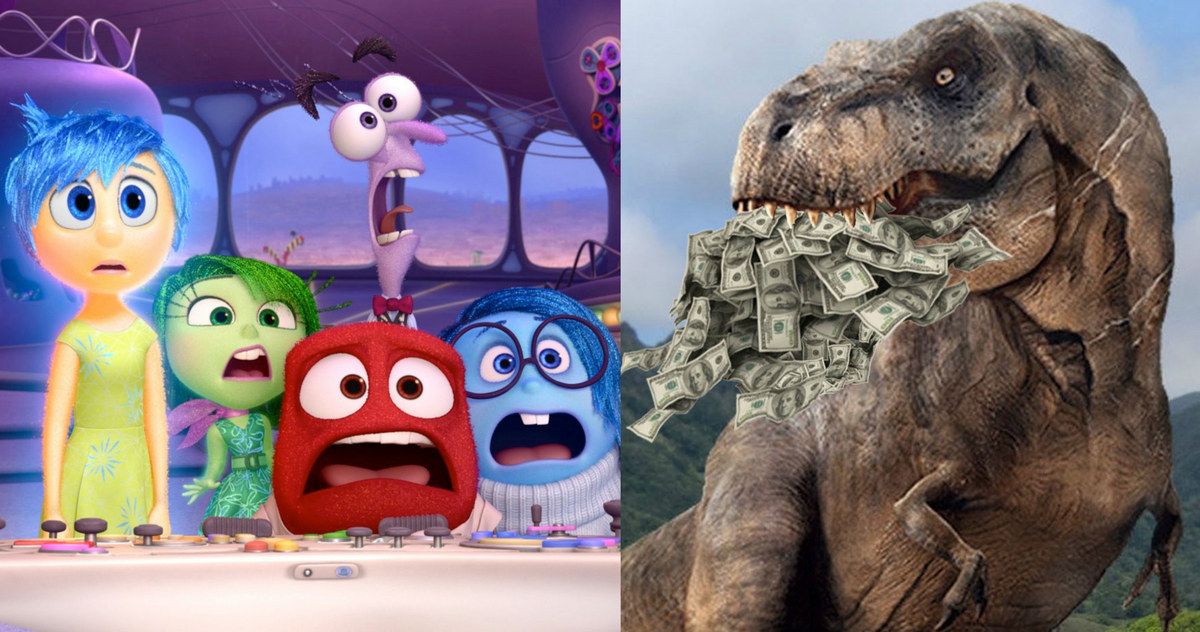 Inside Out Beats Jurassic World in Final July 4th Box Office Tally