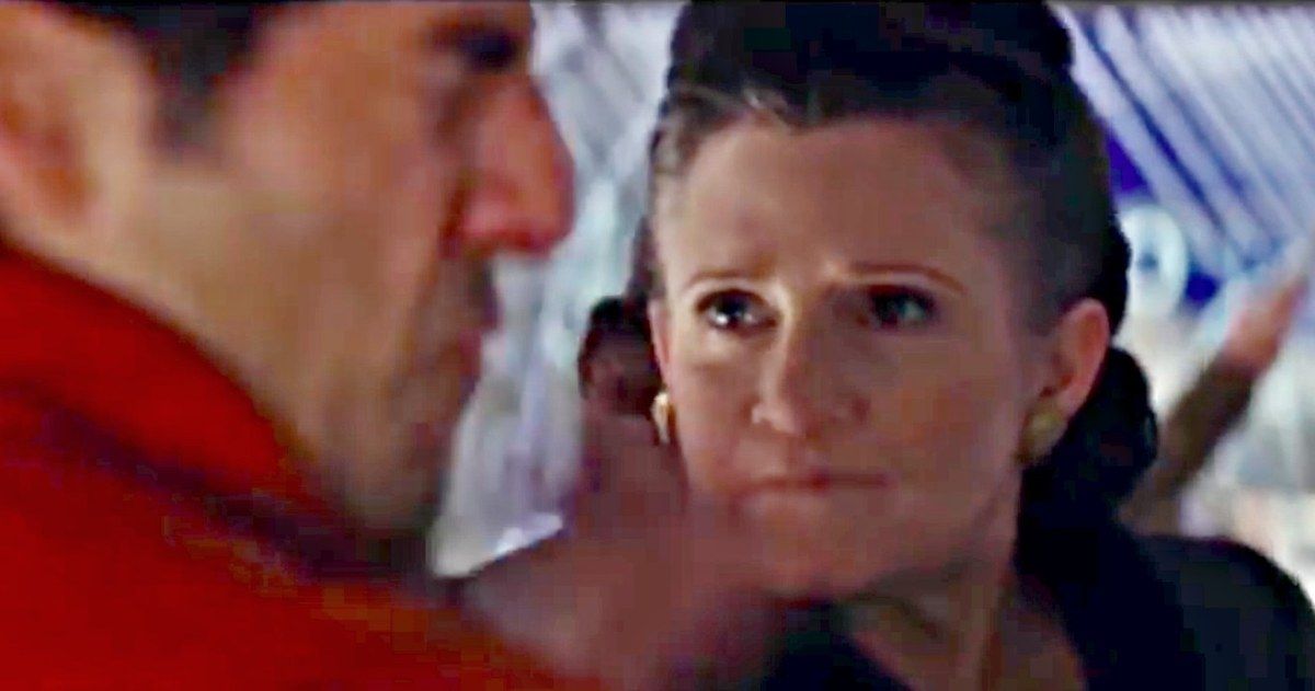 Last Jedi Bloopers Show a Slap Happy Carrie Fisher and Baby BB-8