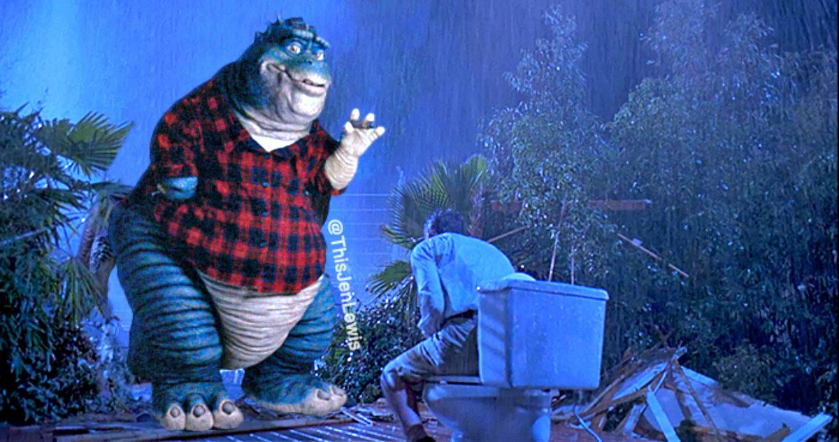 Jurassic Park Meets 90s TV Show Dinosaurs in the Ultimate Mashup