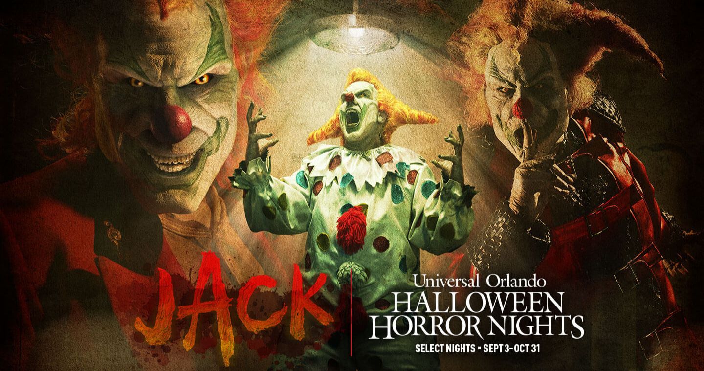 Jack the Clown Returns to Universal's Halloween Horror Nights in Orlando, Flordia
