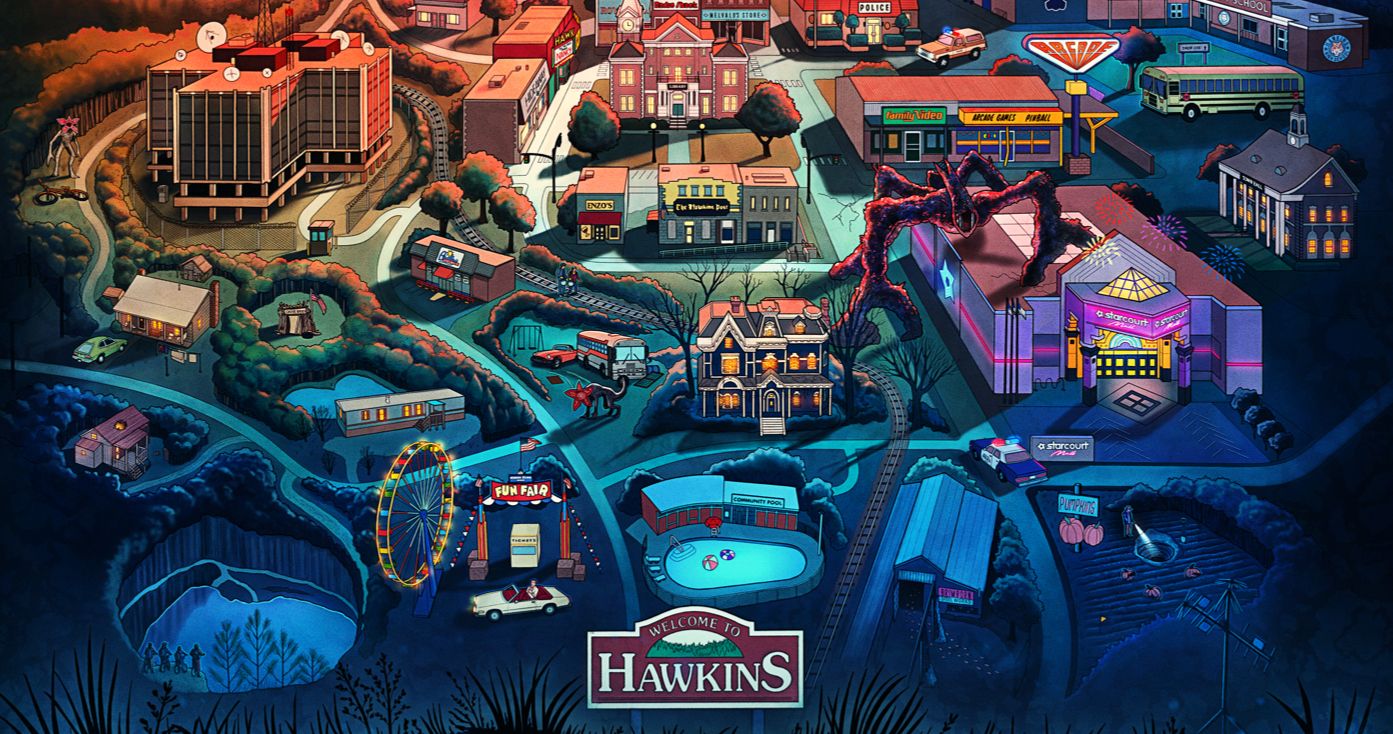 Stranger Things Season 4 Map Highlights Hawkins' Most Iconic Locations