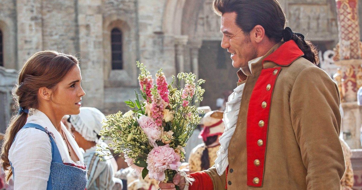 Gaston Romances Belle in New Beauty and the Beast Photo