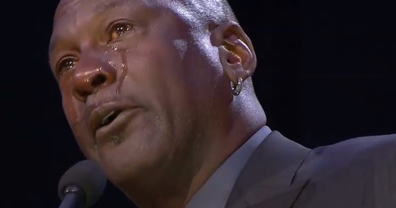 Michael Jordan's Emotional Kobe Bryant Speech Has Fans Retiring Crying Jordan Meme