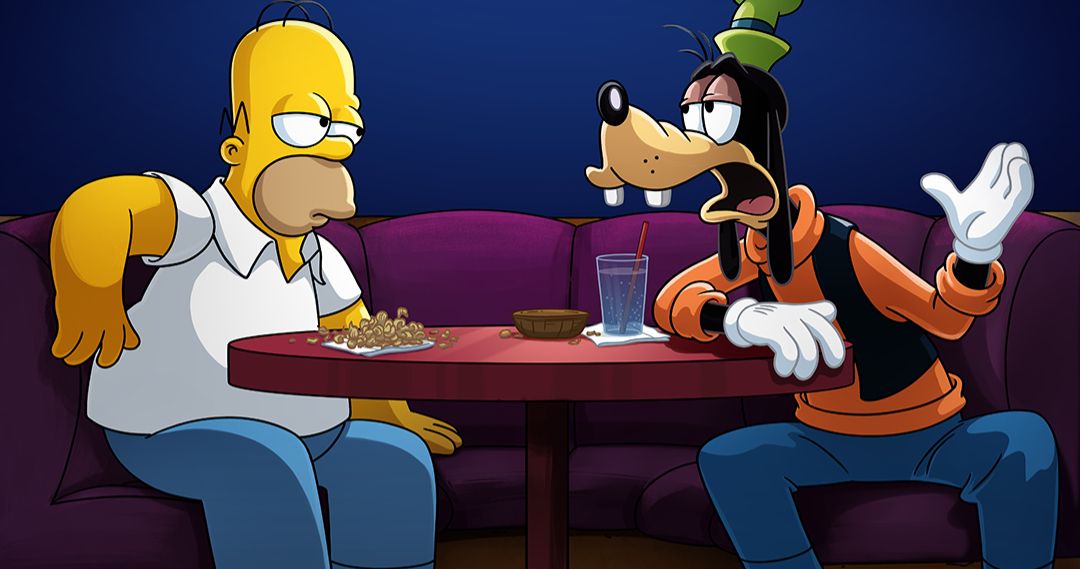 Homer Hangs with Goofy in First Look at Disney+ Day Short The Simpsons in Plusaversary!