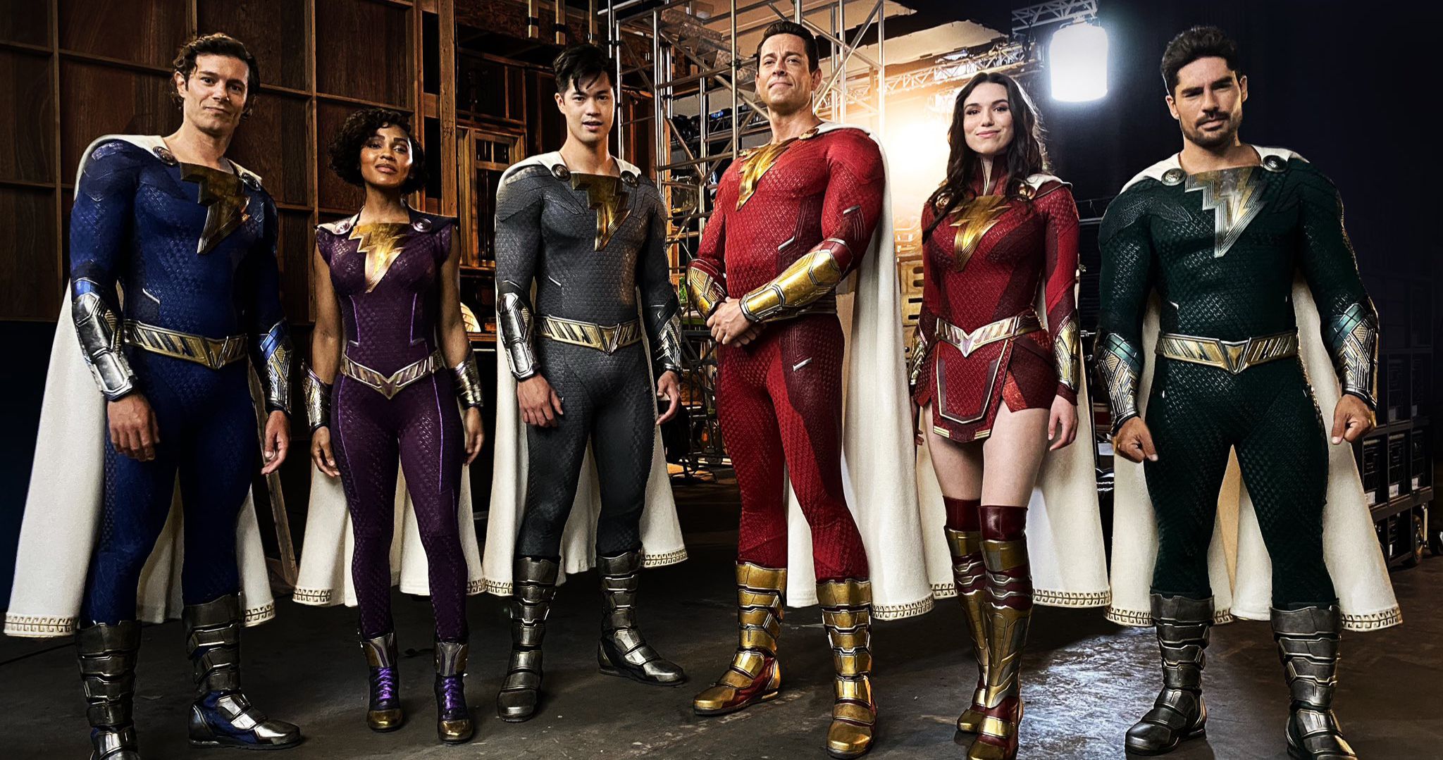 Shazam 2 Family Photo Reveals New Superhero Costumes