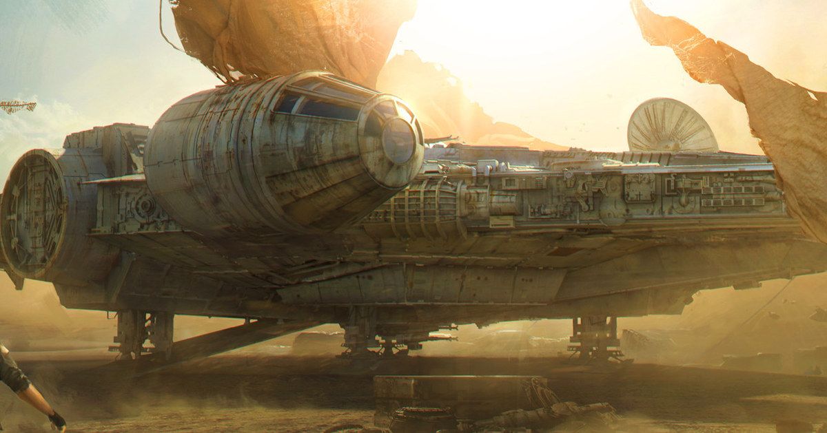 First Look at the Millennium Falcon Set in Star Wars: Episode VIII
