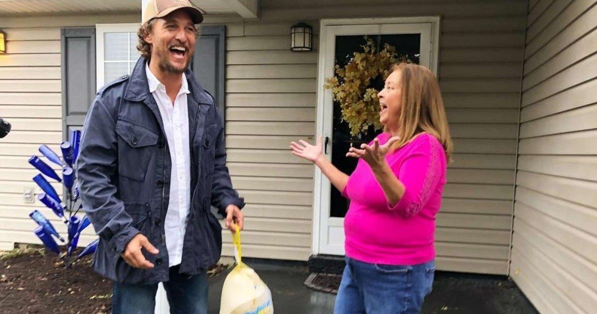 Matthew McConaughey Delivers Turkeys to Fans for Thanksgiving
