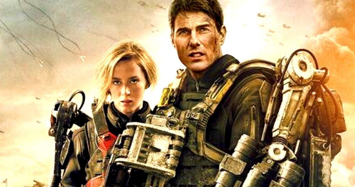 Edge of Tomorrow Banner with Tom Cruise and Emily Blunt
