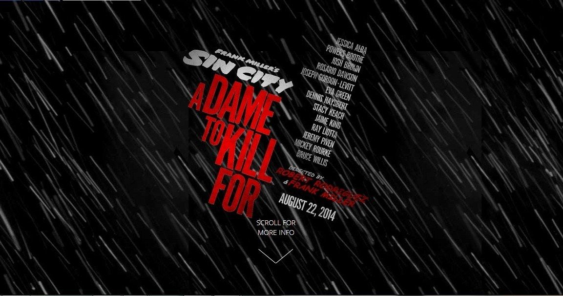 Sin City: A Dame to Kill For Official Website and Synopsis