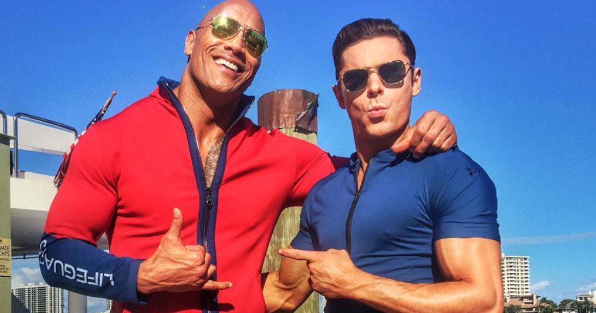 First Look at Dwayne Johnson &amp; Zac Efron in Baywatch