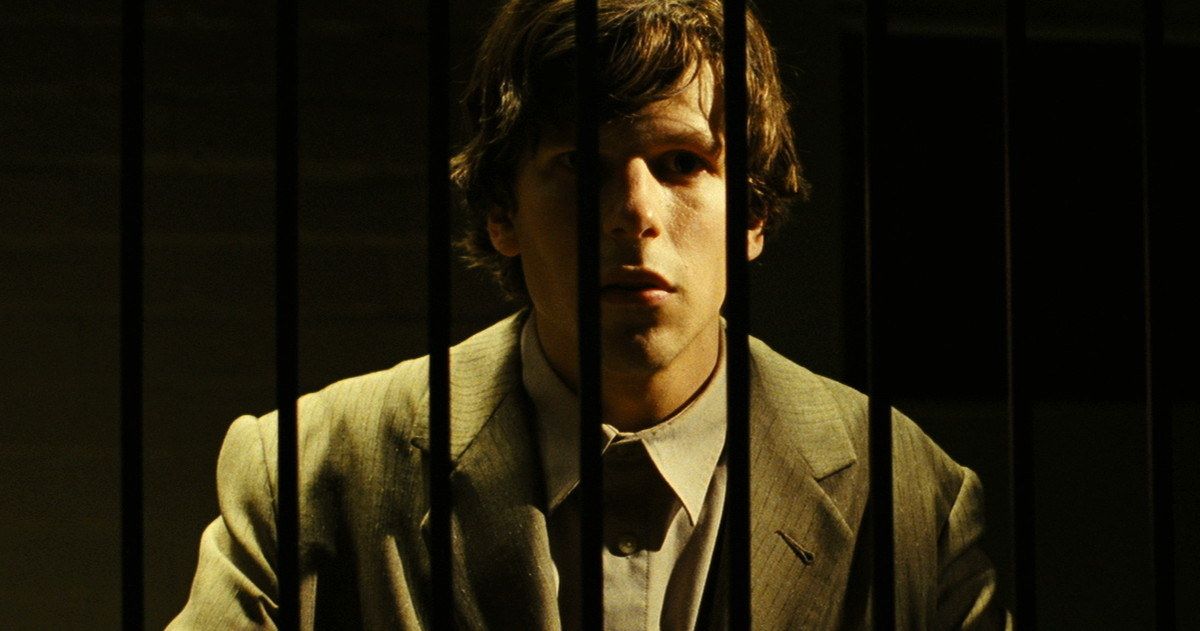 Jesse Eisenberg Can't Get Past Security in The Double Clip