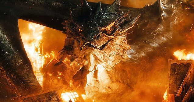 Smaug Attacks in The Hobbit 3 Photos and TV Spot