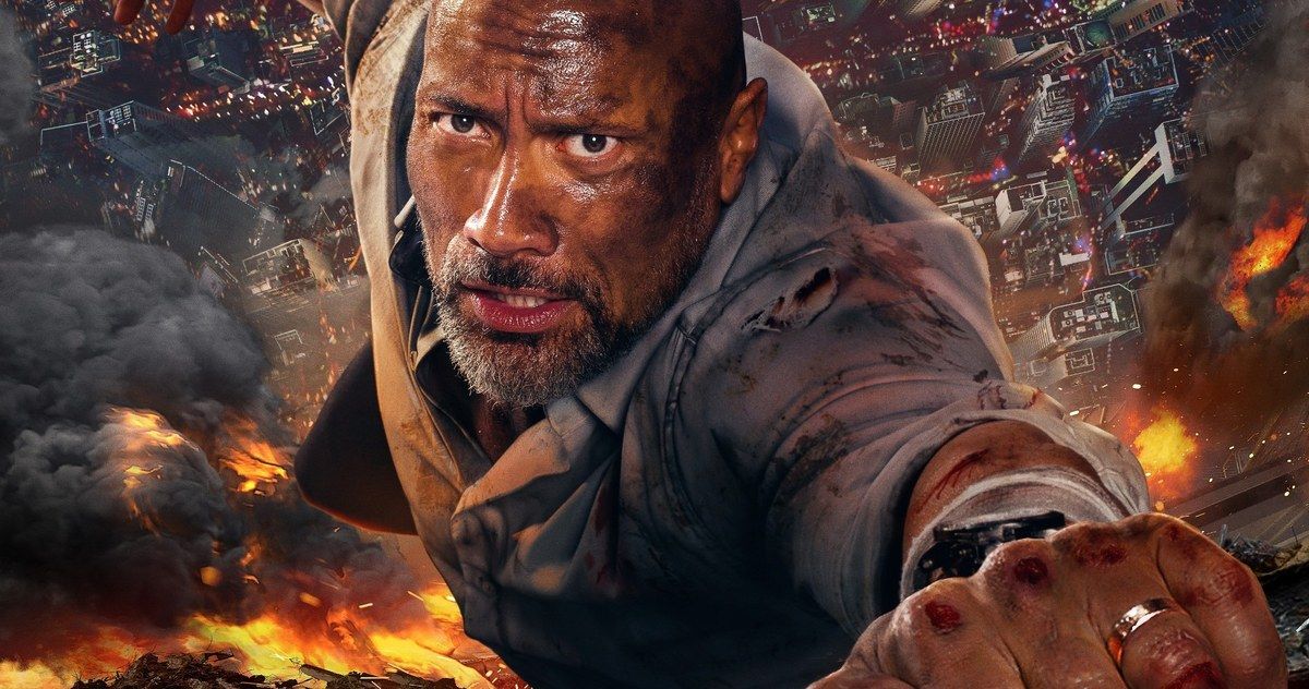 The Rock Is Hanging Tough in New Skyscraper Poster