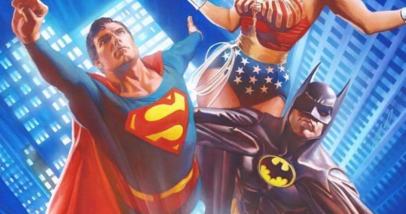 Justice League Art Unites Michael Keaton's Batman and Christopher Reeve's Superman