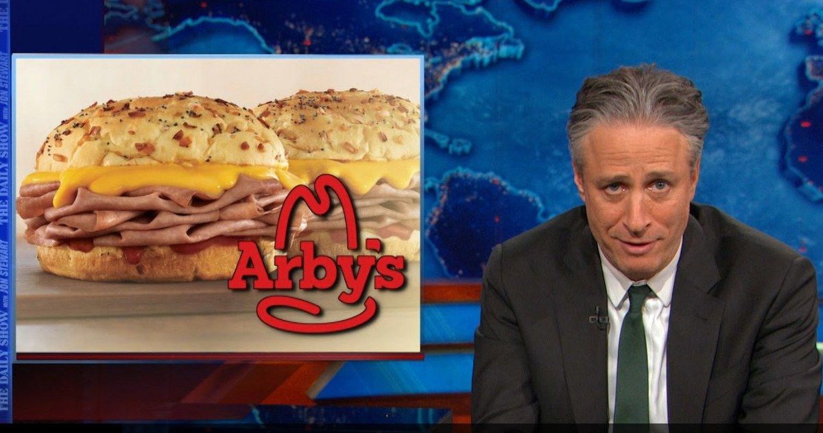 Jon Stewart Gets Hilarious Daily Show Farewell from Arby's
