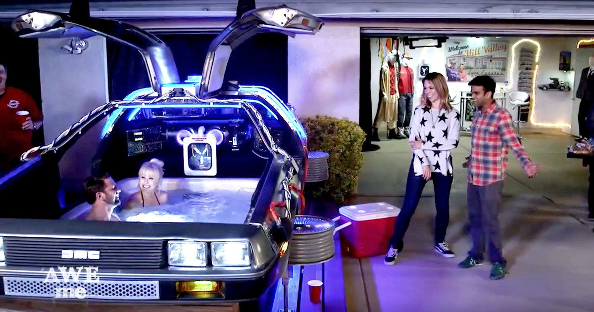 Watch Back to the Future Fans Turn a DeLorean Into a Hot Tub Time Machine