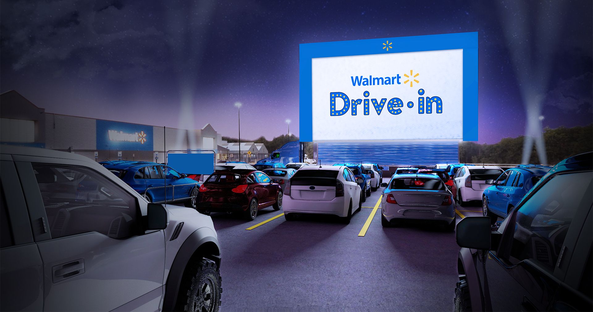 Walmart Is Turning Some of Its Parking Lots Into Drive-In Movie Theaters