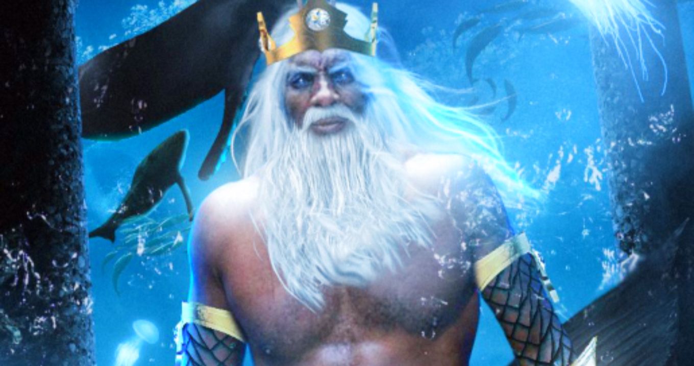 Idris Elba Is King Triton in Little Mermaid Fan Art &amp; Fans Love This Idea