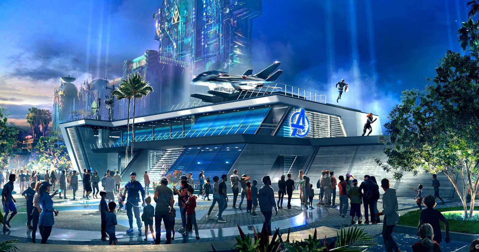 Disneyland's Avengers Campus Looks Even More Marvelous Lit Up at Night
