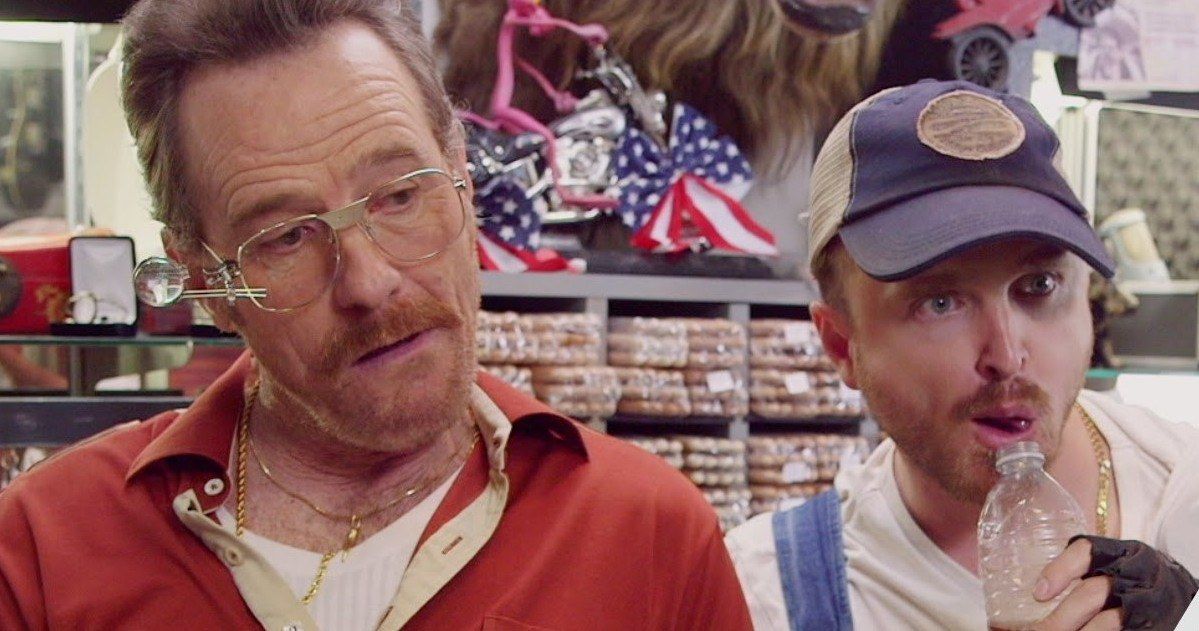 Breaking Bad Stars Aaron Paul and Bryan Cranston Reunite for Emmy Promo