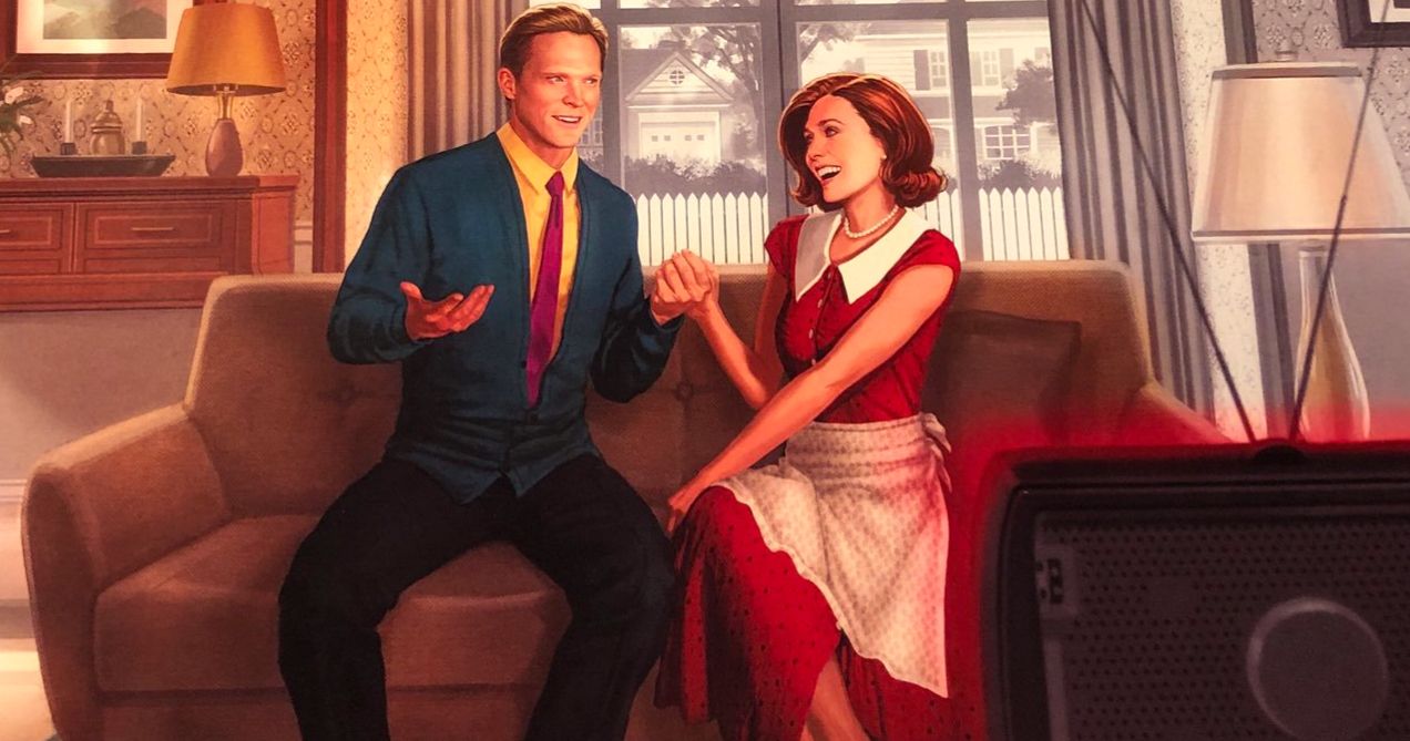 WandaVision D23 Poster Turns Vision &amp; Scarlet Witch Into a 1950s Sitcom