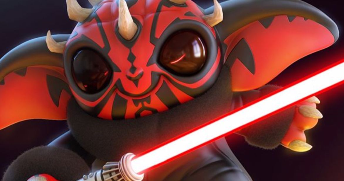 Baby Yoda Gets a Darth Maul Mashup That Turns Pure Evil Into the Cutest Thing Ever