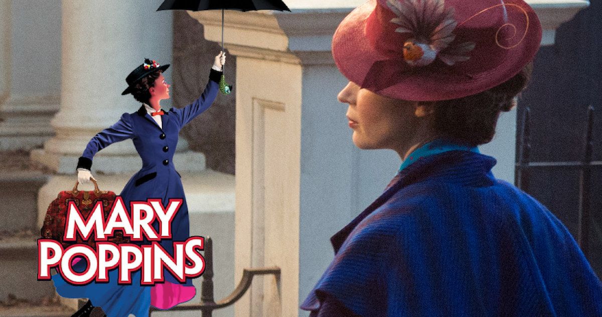 Mary Poppins Returns Photos Take Emily Blunt on a Magical Bike Ride