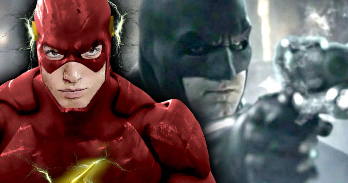 Batman Meets the Flash in Justice League Scene Description