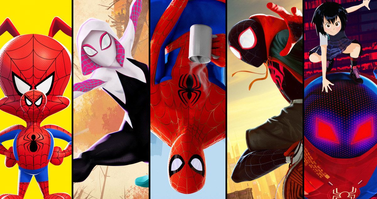 Into the SpiderVerse Posters Introduce SpiderMan's Crazy New Friends