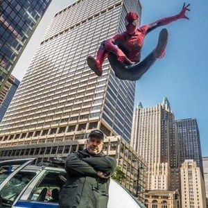 The Amazing Spider-Man 2 Park Avenue Stand-Off Set Photos