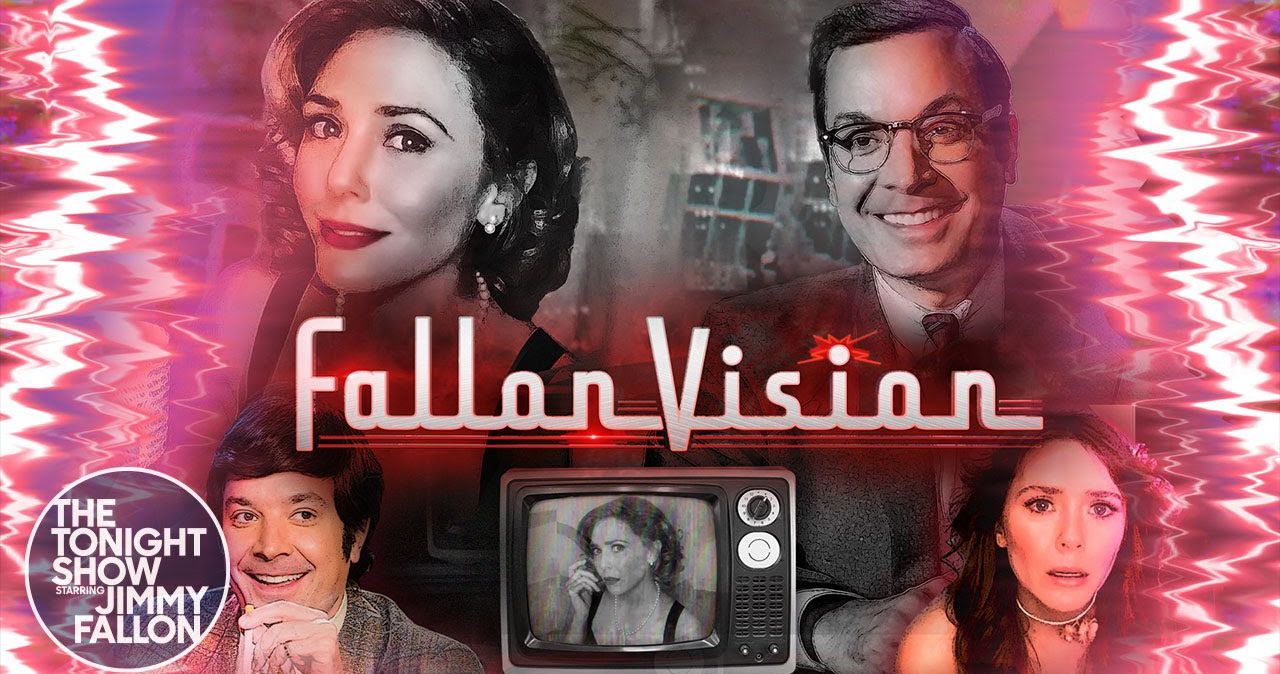 FallonVision Spoofs WandaVision on The Tonight Show with Elizabeth Olsen &amp; Kathryn Hahn