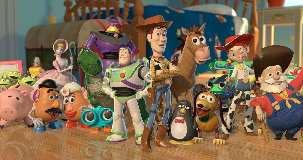 The whole full toy cast of Toy Story 2