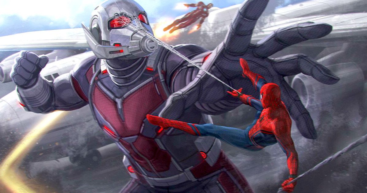 Spider-Man Vs. Giant-Man in Civil War Concept Art