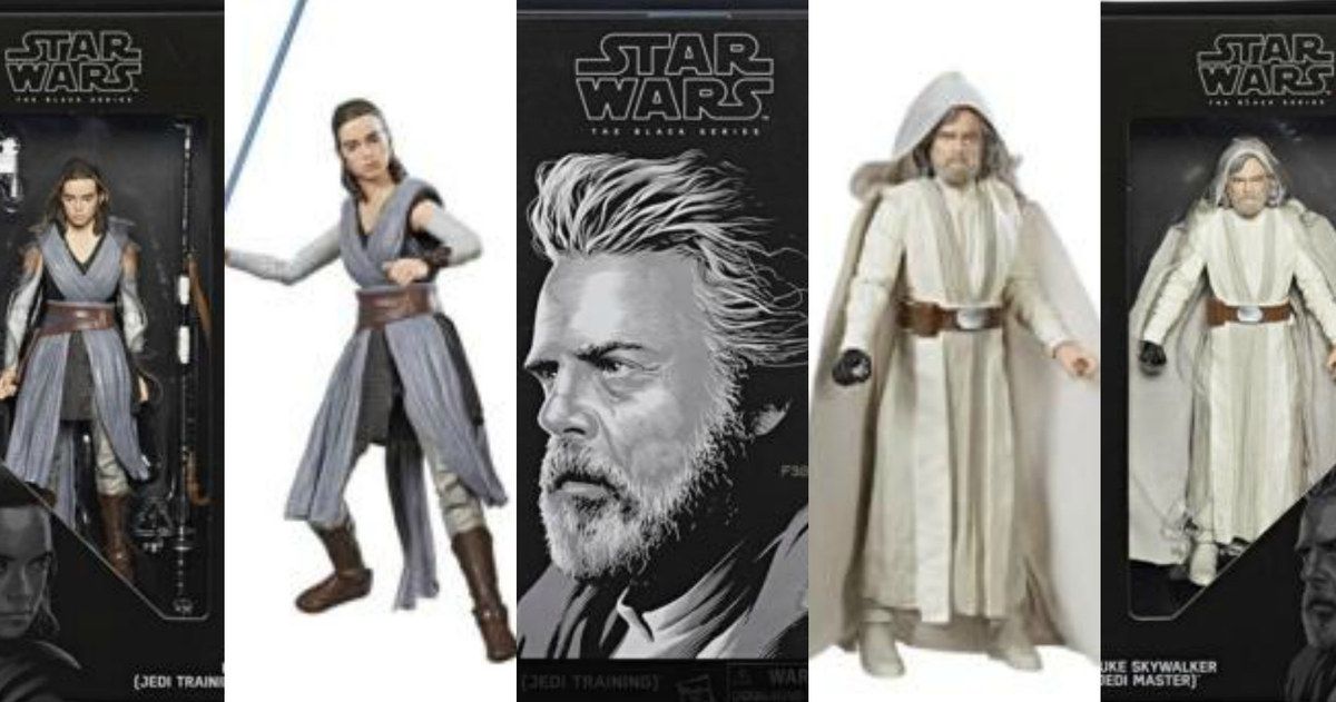 Star Wars 8 Luke &amp; Rey Action Figures Tease Jedi Training