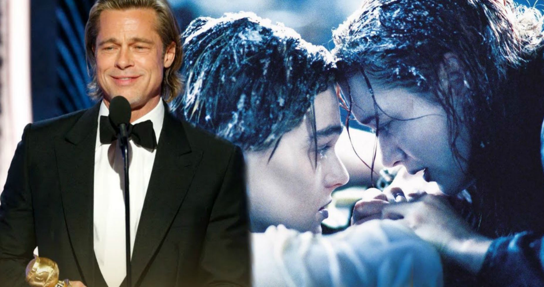 Brad Pitt Uses Golden Globes Speech to Troll Leonardo DiCaprio Over Titanic Debate