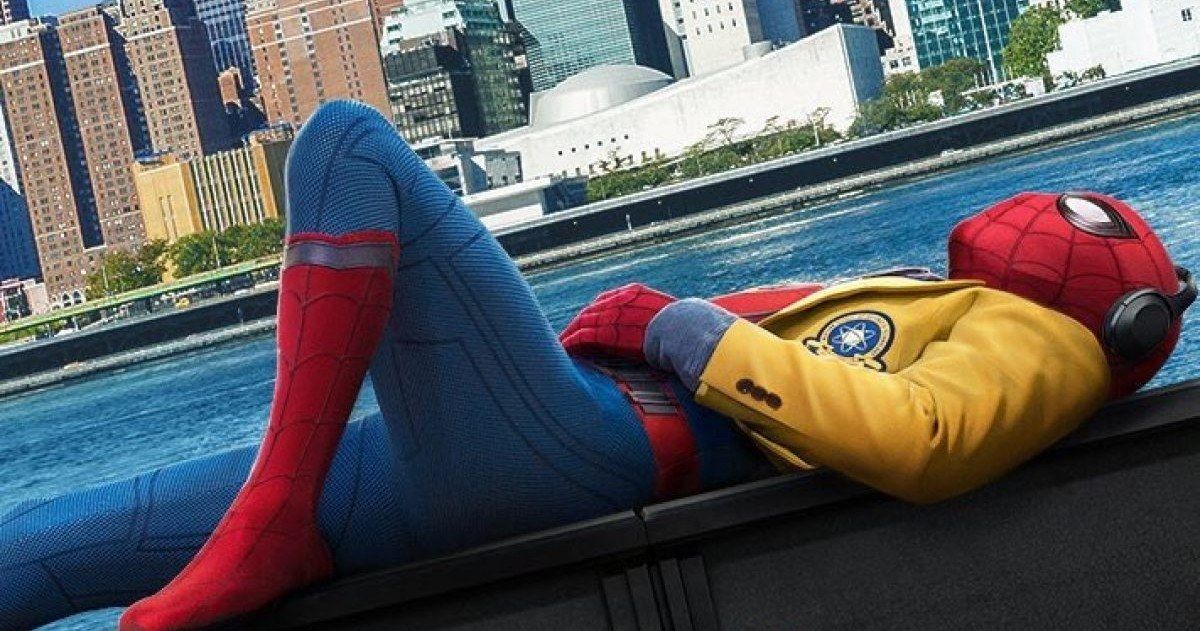 Tom Holland Unveils Spider-Man: Homecoming Theater Standee