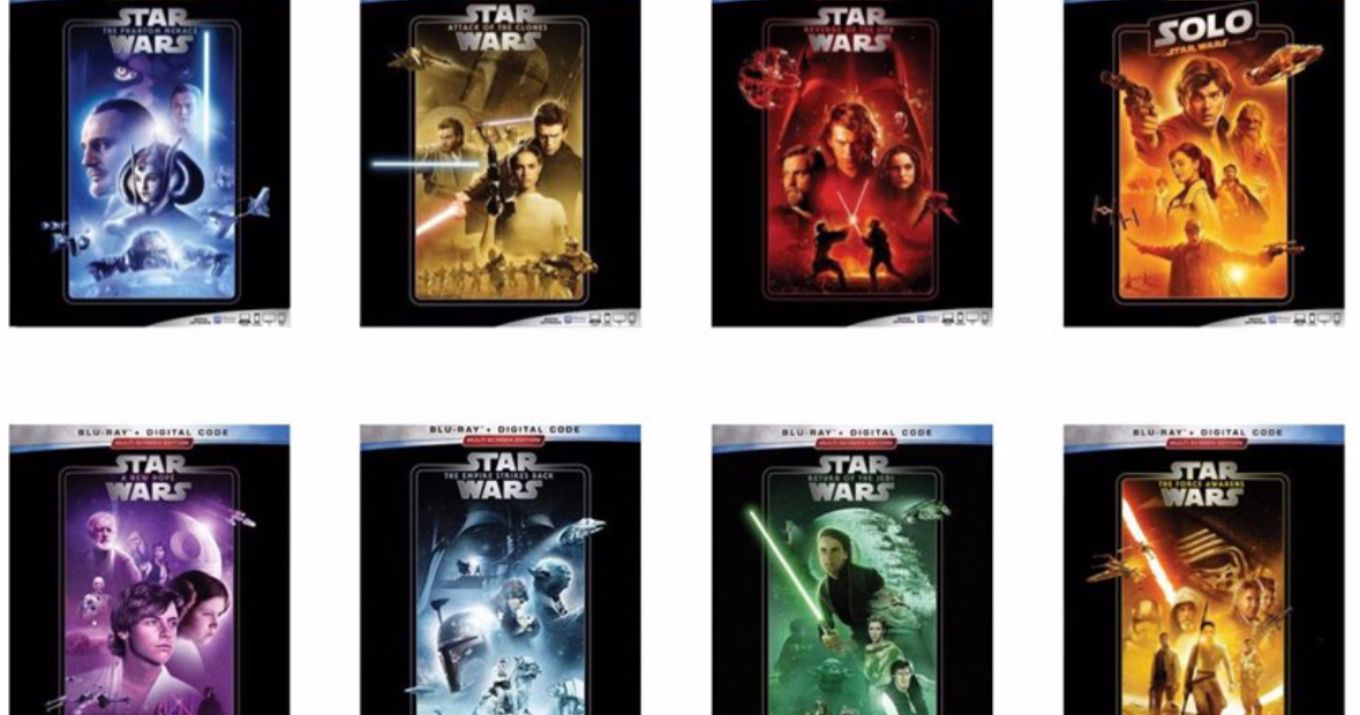 Star Wars Saga Gets New Matching Blu-ray and DVD Cover Art