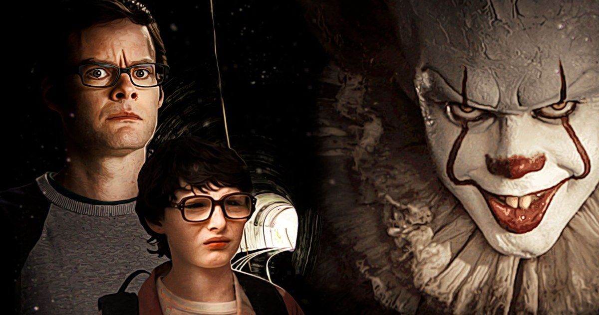Bill Hader and Finn Wolfhard by Pennywise in It 2