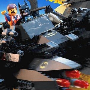 Batman and Emmet Take the Batwing for a Spin in The LEGO Movie Banner