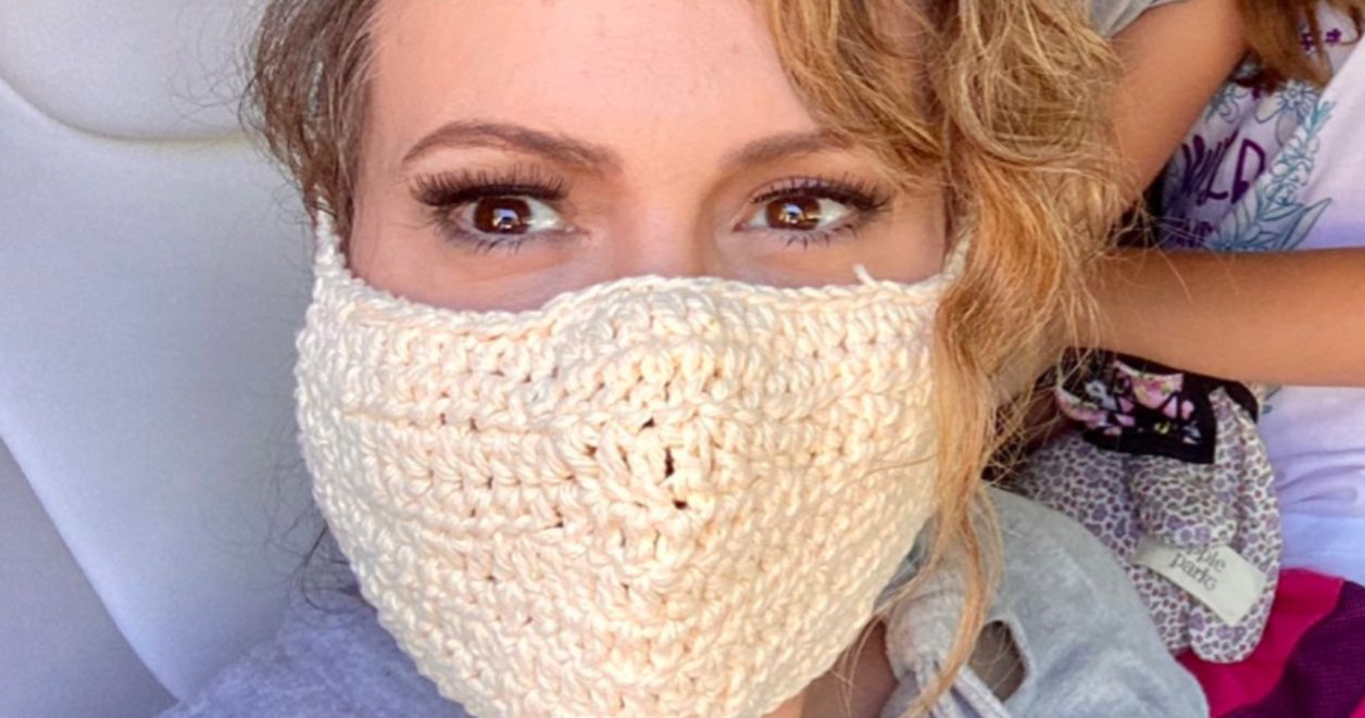 Alyssa Milano Gets Torched on Twitter for Wearing Crocheted Mask