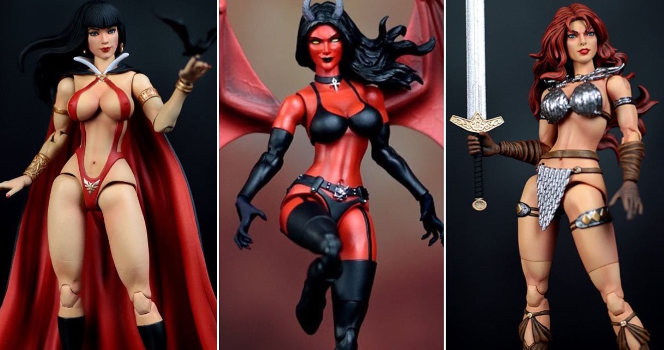 These Vampirella, Red Sonja and Purgatori Action Figures Are Pure Dynamite