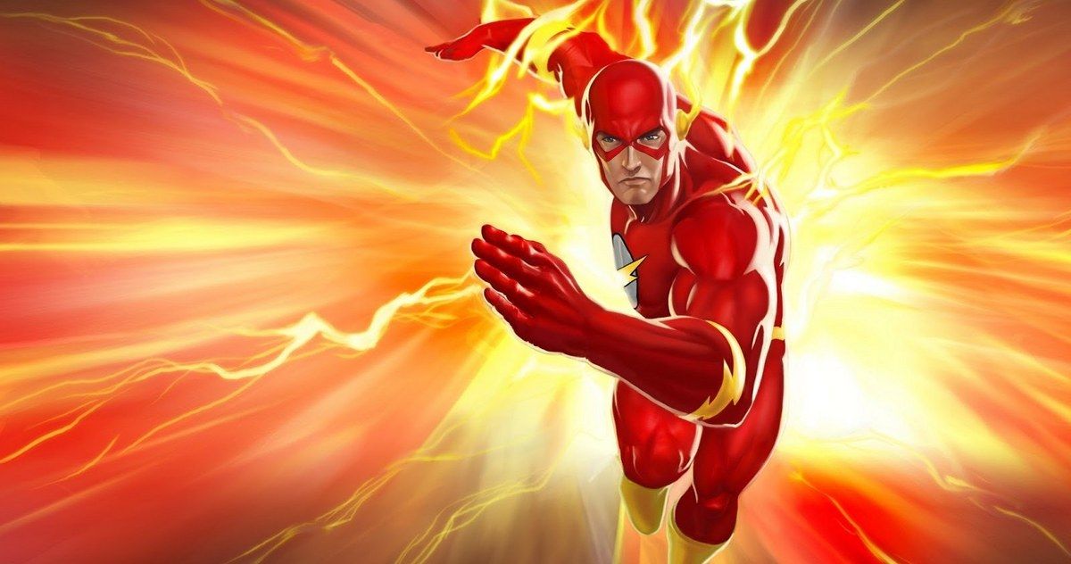 The Flash comic book character running