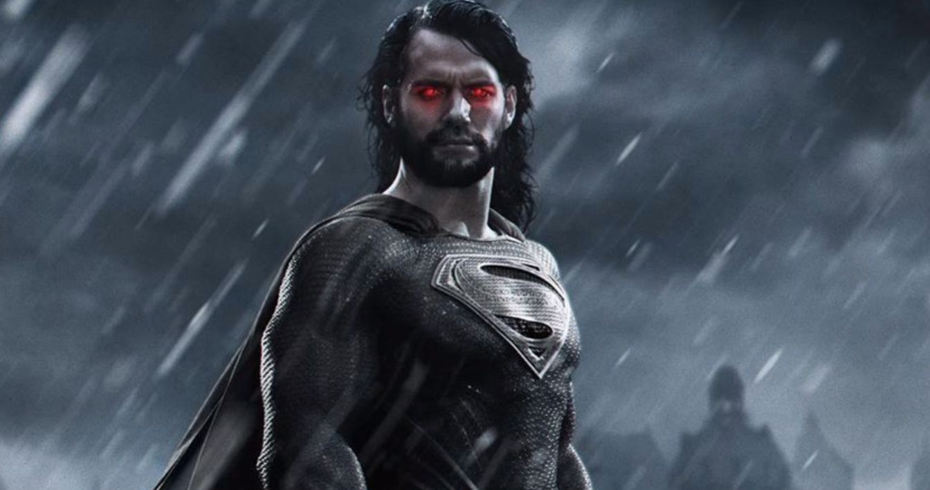 Henry Cavill's Black Suit Superman Rises in Zack Snyder's Justice League Fan Art