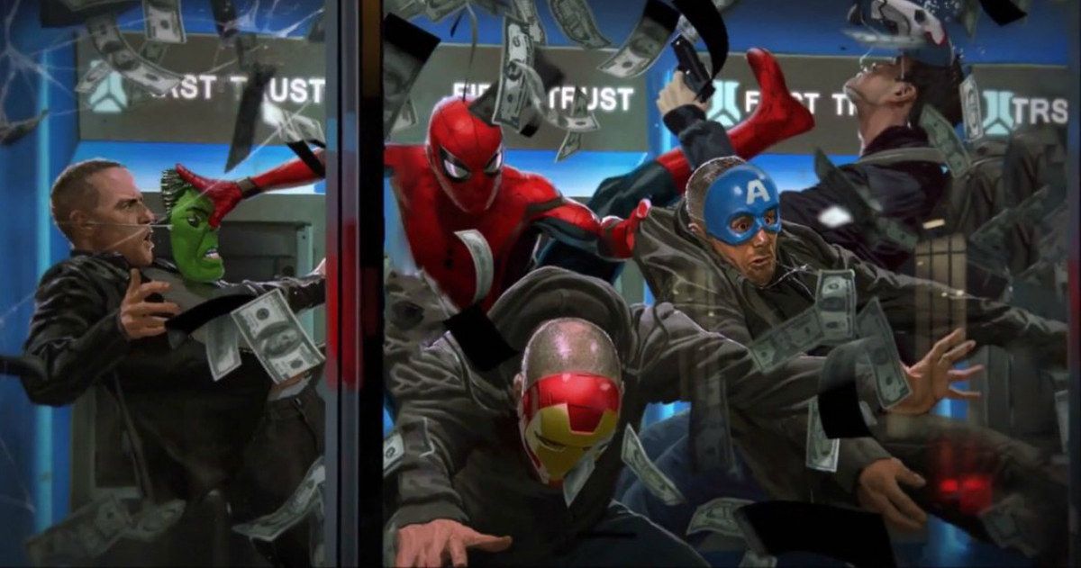 Spider-Man Fights the Imposter Avengers in Homecoming Concept Art