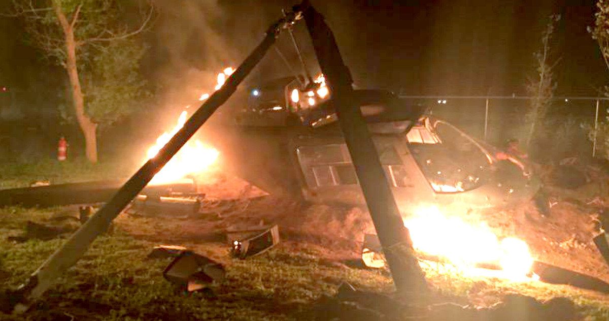 AMC's Preacher Set Photo Teases a Helicopter Crash