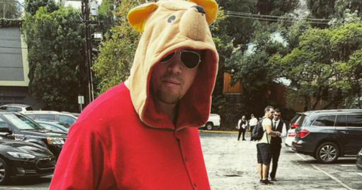 Channing Tatum Scares Kids with His Winnie the Pooh Halloween Costume