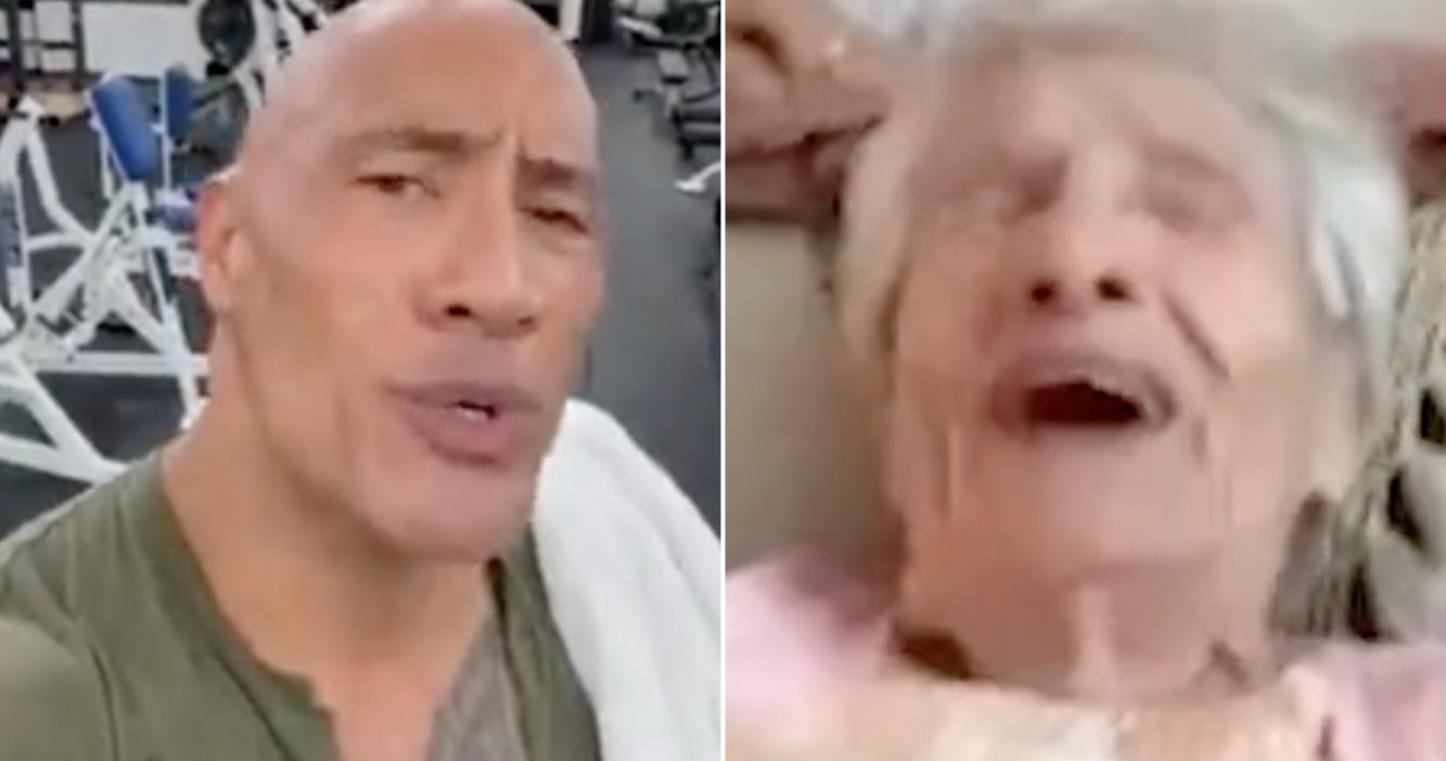 The Rock Warms Hearts with Birthday Serenade to 102-Year-Old Grandma Grover