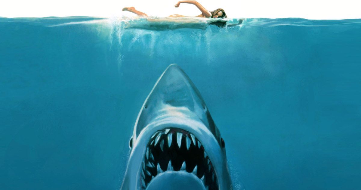 Jaws Poster Is Stunningly Recreated with Real-Life Great White Shark