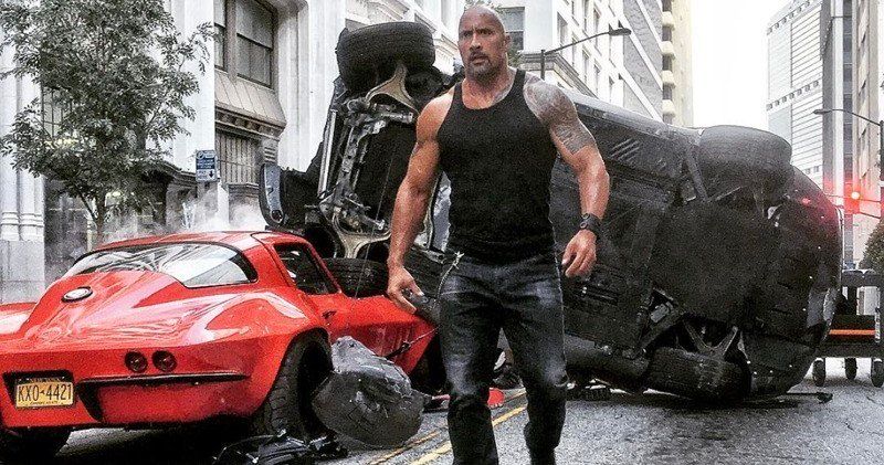 The Rock Survives a Pile-Up in Latest Fast 8 Sneak Peek